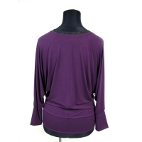 Bluzka Agnes - nietoperz z błyszczącymi lamówkami